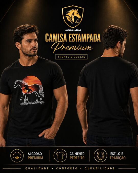 Camisa estampada premium